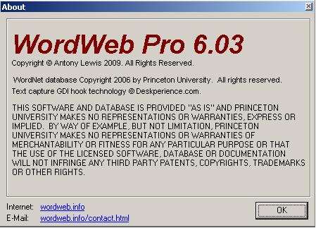 WordWeb Pro. Версия 6.03